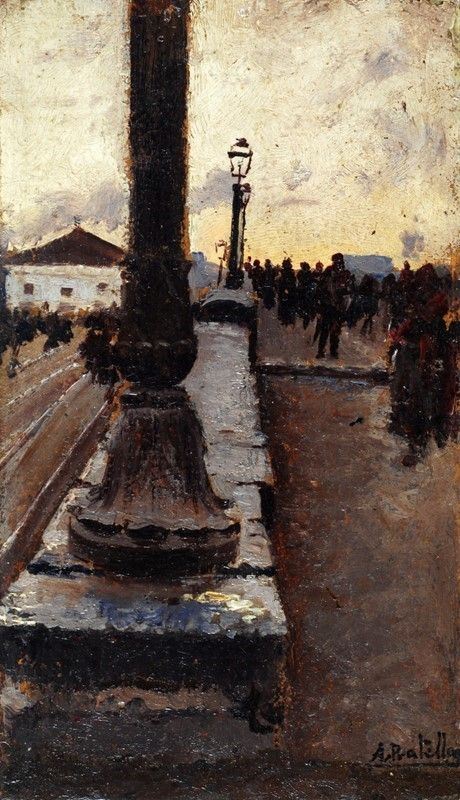 Attilio Pratella - Viale con Figure