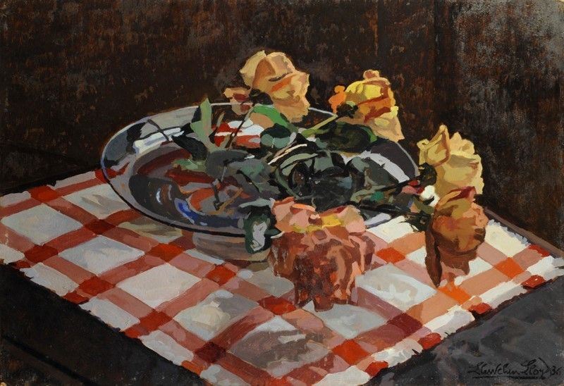 Llewelyn Lloyd - Piatto con Rose
