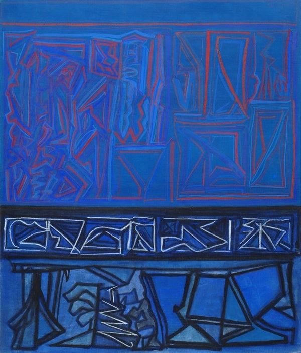 Riccardo Licata : Composizione  (1975)  - Olio su tela - Auction Arte Moderna e Contemporanea - II - Galleria Pananti Casa d'Aste
