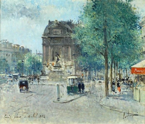 Francesco Pagliazzi : Place S. Michel  (1952)  - Olio su tela - Auction Arte Moderna e Contemporanea - II - Galleria Pananti Casa d'Aste