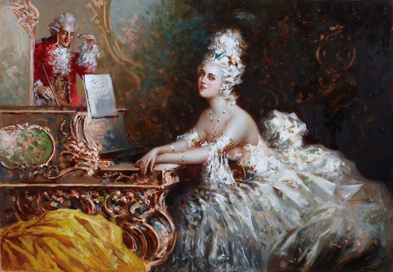 Juan Pablo Salinas Teruel - Donna alla Spinetta