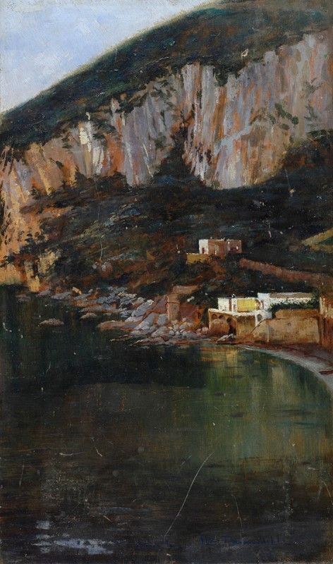 Anonimo, XIX sec. - Veduta costiera di Sorrento