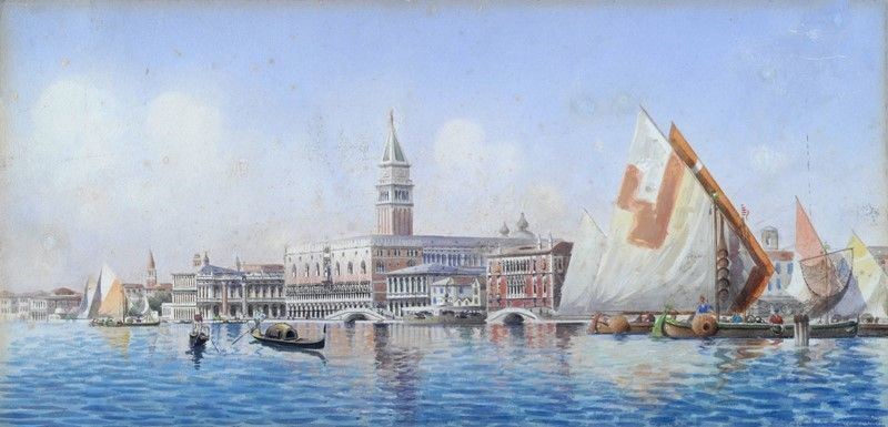 Anonimo, XIX Sec. - Veduta di Venezia