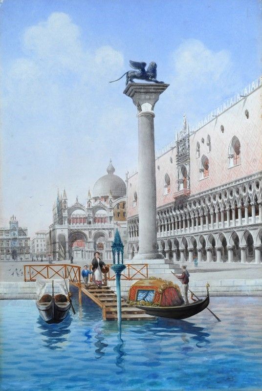 Anonimo, XIX sec. - Venezia, a San Marco