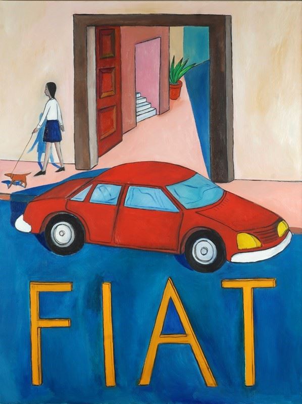 Giacomo Piussi : Fiat  (2003)  - Oil painting on canvas - Auction Modern and Contemporary  [..]