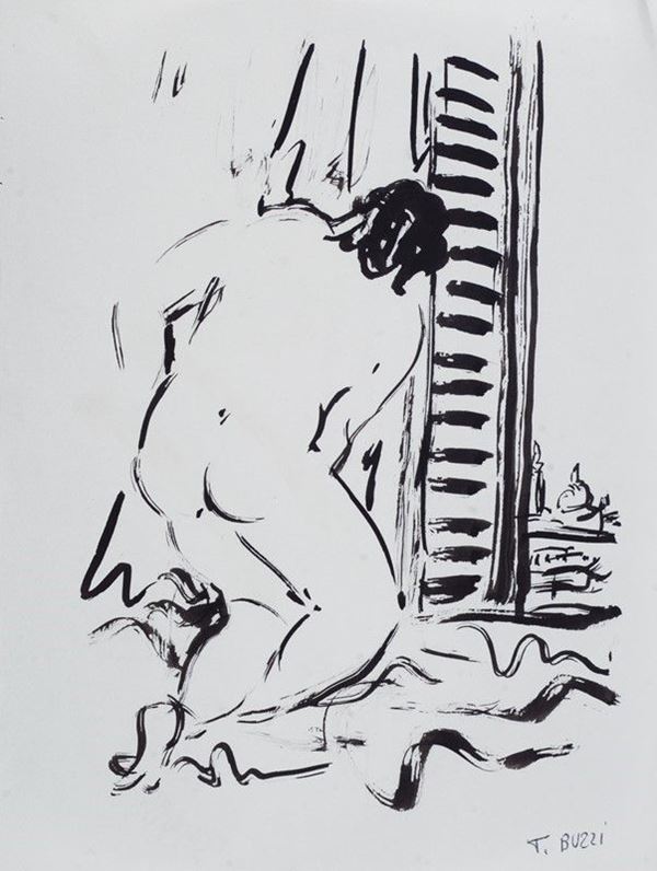 Tomaso Buzzi - Nudo di schiena