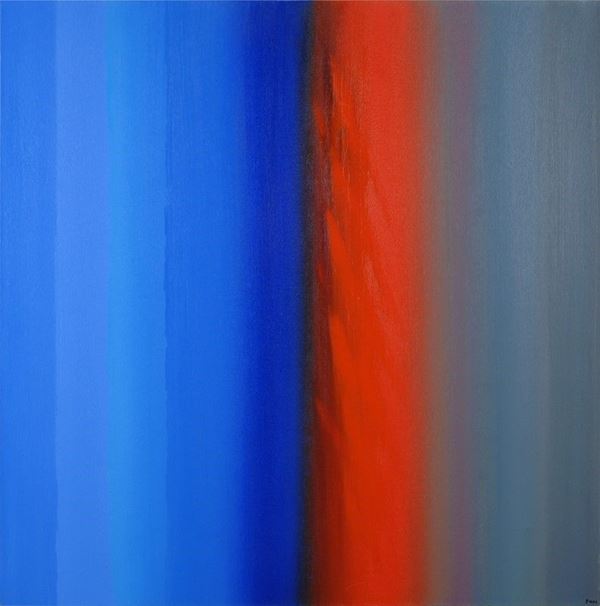 Ennio Finzi : Scale cromatiche in azzurro-rosso-grigio  (1999)  - Olio su tela - Auction Arte moderna e contemporanea - III - Galleria Pananti Casa d'Aste