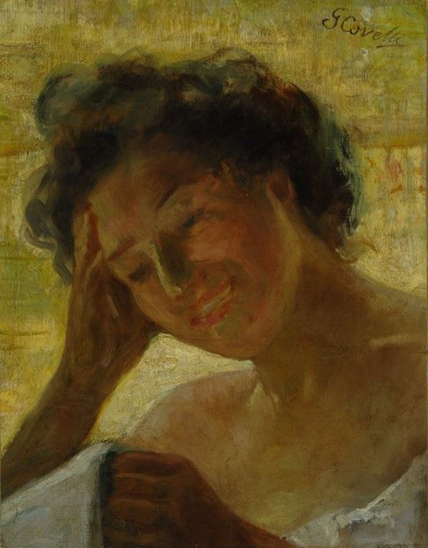 Gaele Covelli : Figura  - Olio su tela - Auction Autori del XIX e XX sec. - II - Galleria Pananti Casa d'Aste