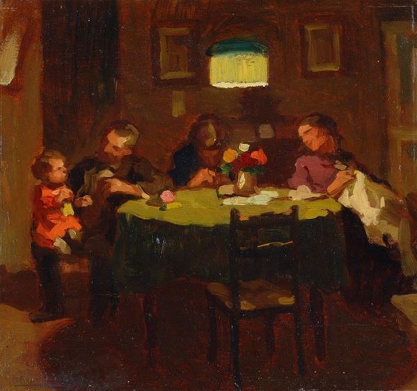Cafiero Filippelli - Interno con figure