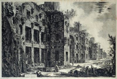 Veduta degli Avanzi Superiori delle Terme di Diocleziano