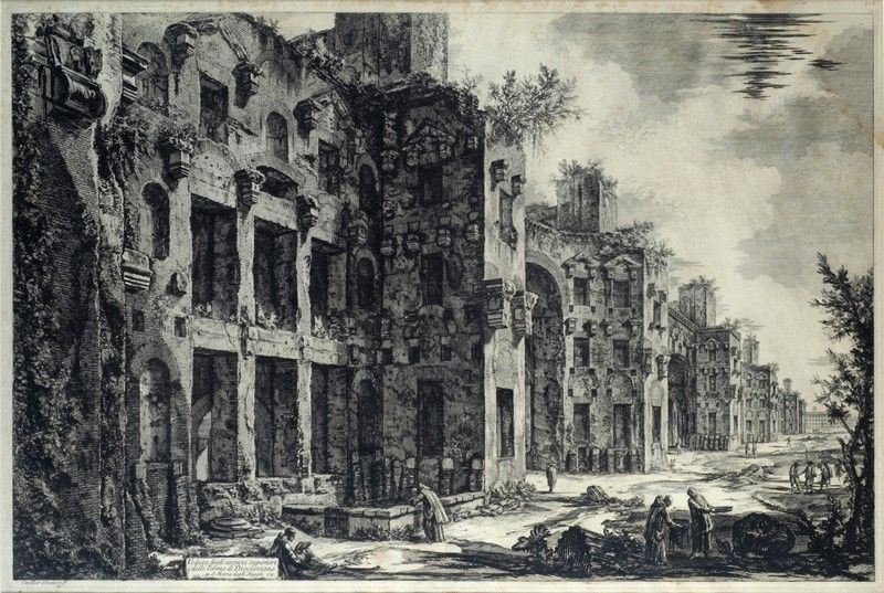 Giovanni Battista Piranesi - Veduta degli Avanzi Superiori delle Terme di Diocleziano