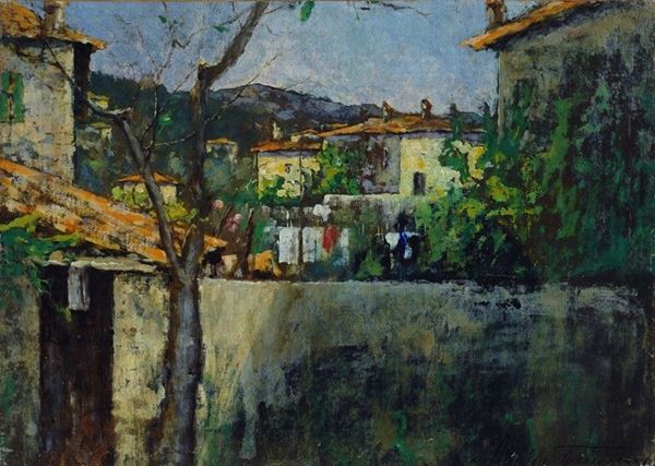 Adolfo Tommasi : Primavera  - Olio su tela - Auction Autori del XIX e XX sec. - II - Galleria Pananti Casa d'Aste