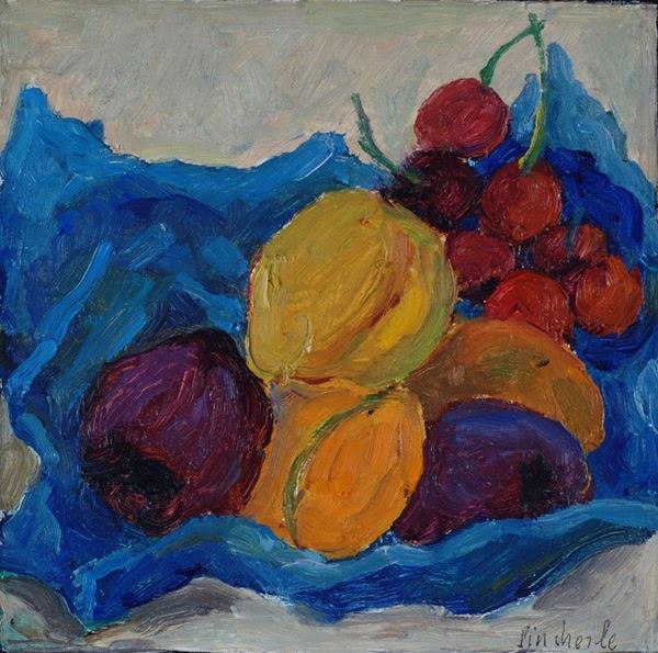 Adriana Pincherle : Frutta  - Olio su compensato - Asta Arte moderna e contemporanea - III - Galleria Pananti Casa d'Aste