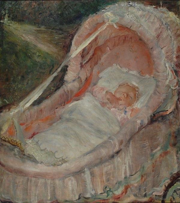 Armando Spadini - Lillo nella culla