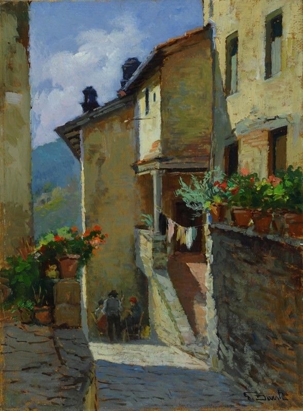 Gino Danti - Borgo vecchio a Stia
