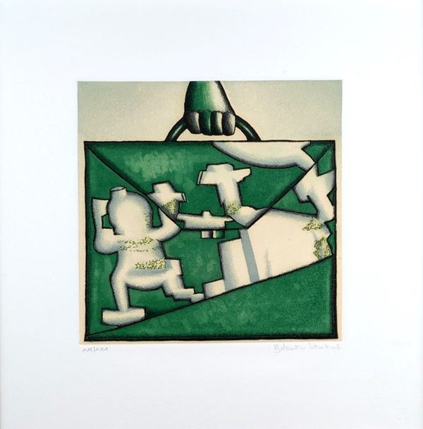 Maria Luisa Belcastro Schneidersitz - La borsa  - Stampa - Asta GRAFICA ED EDIZIONI - Galleria Pananti Casa d'Aste