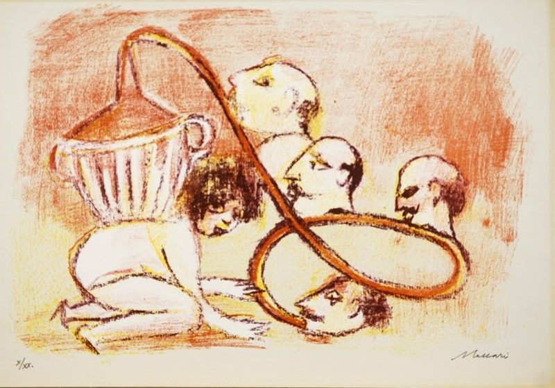 Mino Maccari - Tre Litografie a Colori