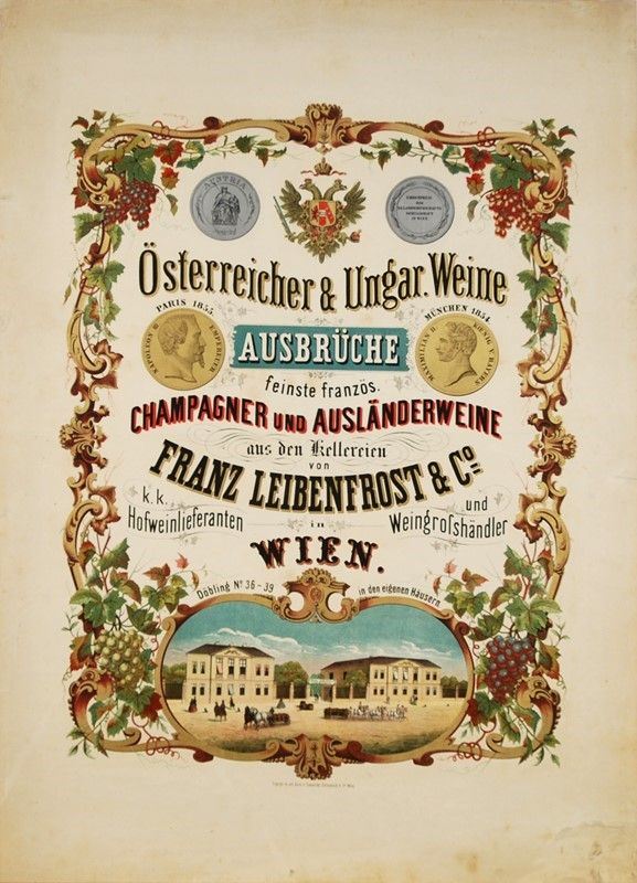 Osterreicher und Ungar. Weine  ((1860))  - Affiche a colori - Asta GRAFICA ed EDIZIONI da una collezione privata - Galleria Pananti Casa d'Aste