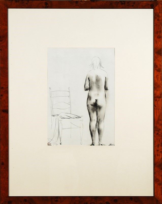 Giacomo Manzù - Nudo con Sedia