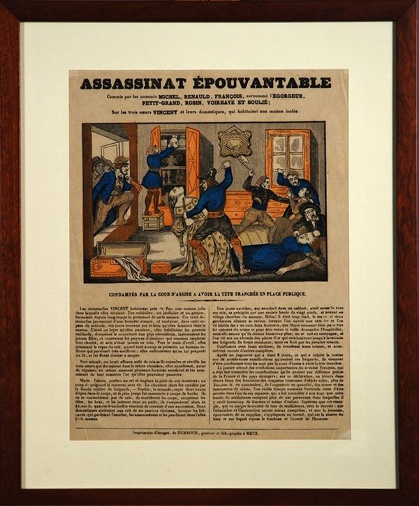 Assassinat Epouvantable  - Stampa - Asta GRAFICA ed EDIZIONI da una collezione privata - Galleria Pananti Casa d'Aste