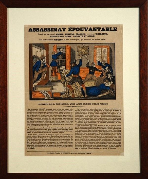 Assassinat Epouvantable  - Stampa - Auction GRAFICA ed EDIZIONI da una collezione privata - Galleria Pananti Casa d'Aste