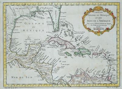 Carta del Golfo del Messico e delle Isole Dell'america
