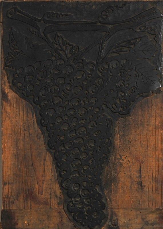 Matrice con grappolo  - Linoleum - Asta GRAFICA ED EDIZIONI - Galleria Pananti Casa d'Aste