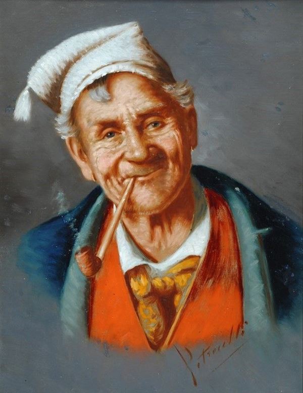 Achille Petrocelli - Uomo con pipa