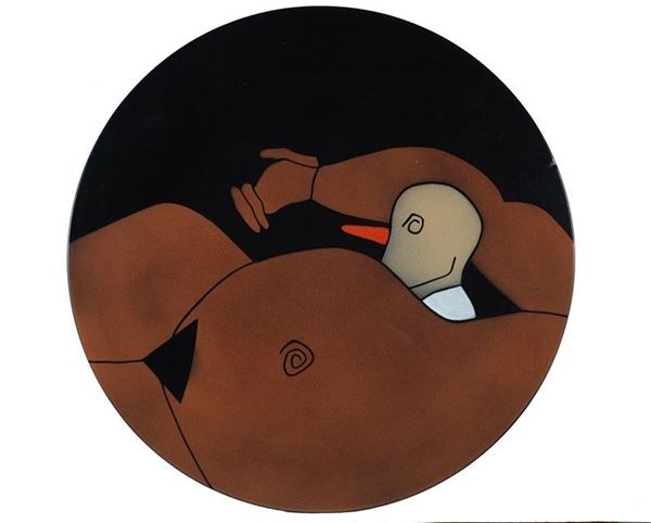 Emilio Tadini : Senza titolo  - Ceramica dipinta - Auction Arte moderna e contemporanea - III - Galleria Pananti Casa d'Aste
