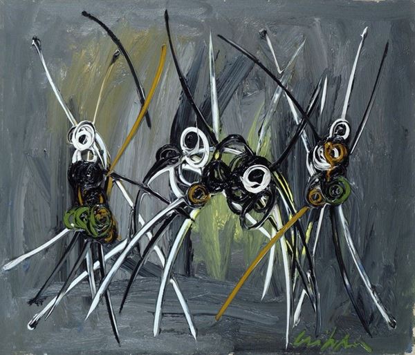 Roberto Crippa : Composizione  (1954)  - Olio su tela - Asta Arte moderna e contemporanea - III - Galleria Pananti Casa d'Aste