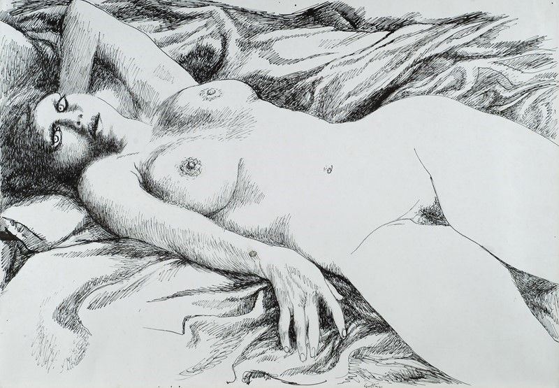Renato Guttuso - Nudo Disteso