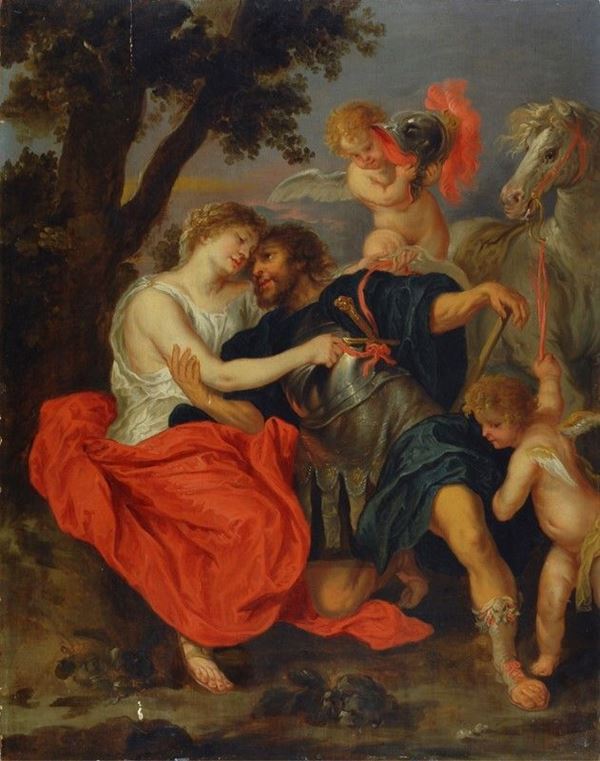 Scuola di Antoon Van Dyck - Venere disarma Marte
