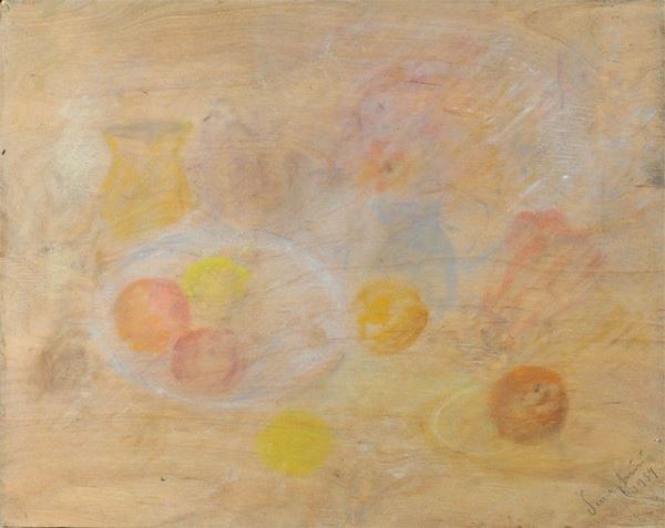 Pio Semeghini : Natura morta  (1959)  - Olio su tavola - Asta Arte moderna e contemporanea - III - Galleria Pananti Casa d'Aste