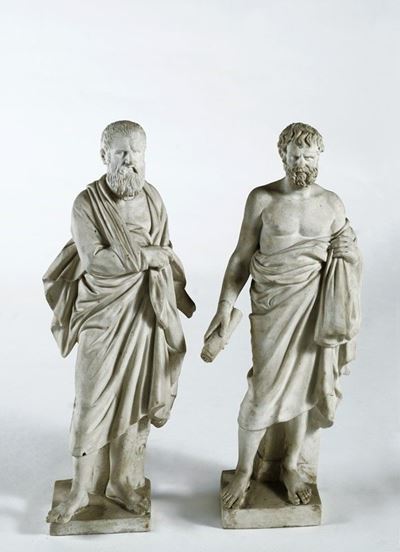 Due Sculturine di Filosofi
