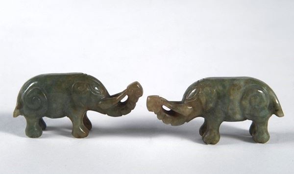 Coppia di elefantini   - Asta Antiquariato - I - Galleria Pananti Casa d'Aste