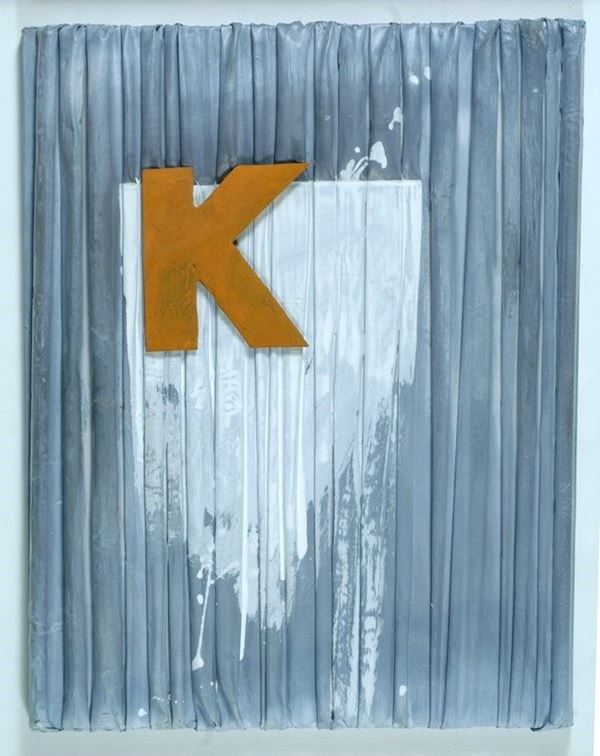 Umberto Mariani : Senza titolo: K.  (2008)  - Tecnica mista su piombo - Asta Arte moderna e contemporanea - III - Galleria Pananti Casa d'Aste