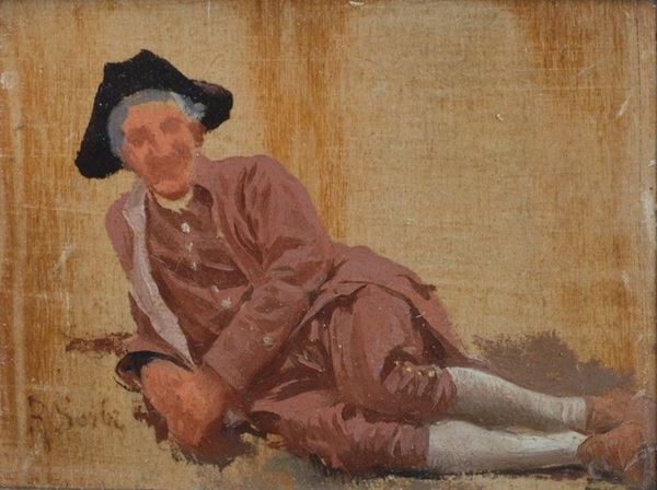 Raffaello Sorbi : Figura distesa  - Olio su legno - Auction Autori del XIX e XX sec. - II - Galleria Pananti Casa d'Aste