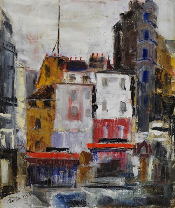 Renato  Dorigatti : Paesaggio a Meudon  (1960)  - Olio su tela - Asta Arte moderna e contemporanea - III - Galleria Pananti Casa d'Aste