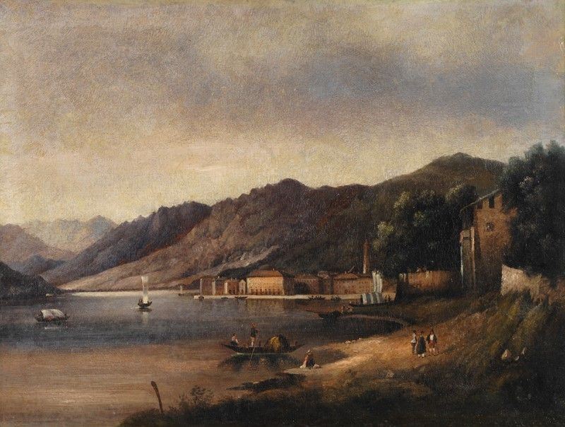 Anonimo, XIX Sec. - Paesaggio Costiero