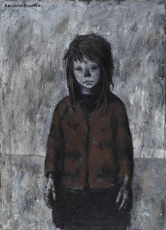 Xavier Bueno : Ragazza  - Olio su tela - Auction Arte moderna e contemporanea - III - Galleria Pananti Casa d'Aste