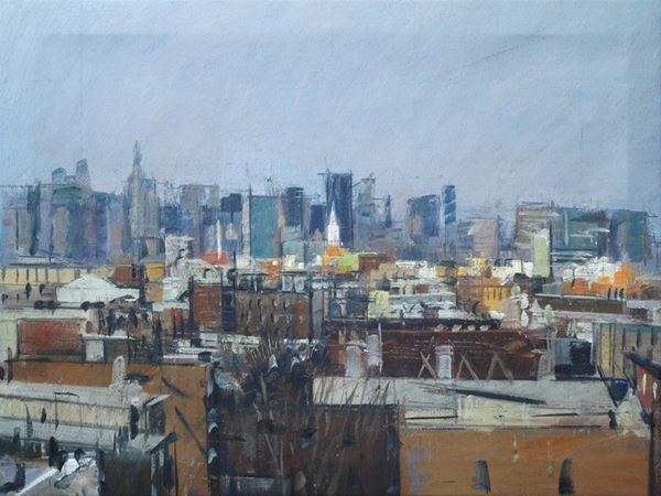 Bernardo Siciliano : New York  - Olio su tela - Auction Arte moderna e contemporanea - III - Galleria Pananti Casa d'Aste