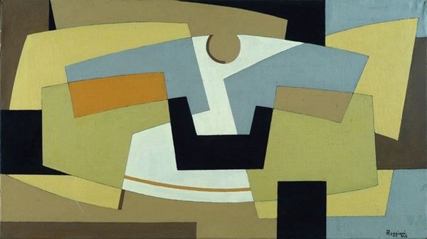 Mauro Reggiani : Senza titolo  (1949)  - Olio su tela - Asta Arte moderna e contemporanea - III - Galleria Pananti Casa d'Aste