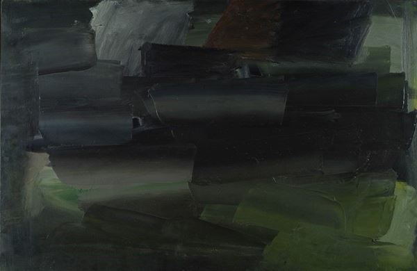 Alfredo Chighine : Darsena notturno  (1968)  - Olio su tela - Asta Arte moderna e contemporanea - III - Galleria Pananti Casa d'Aste