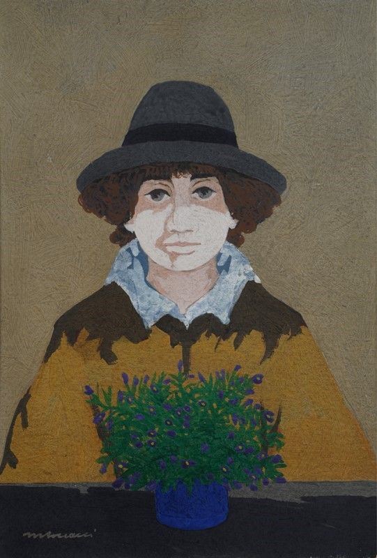 Marcello Boccacci - Figura con fiori