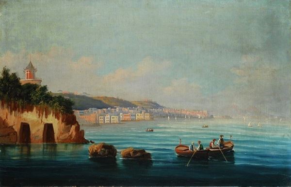 Anonimo, XIX - XX sec. - Veduta del Golfo di Napoli