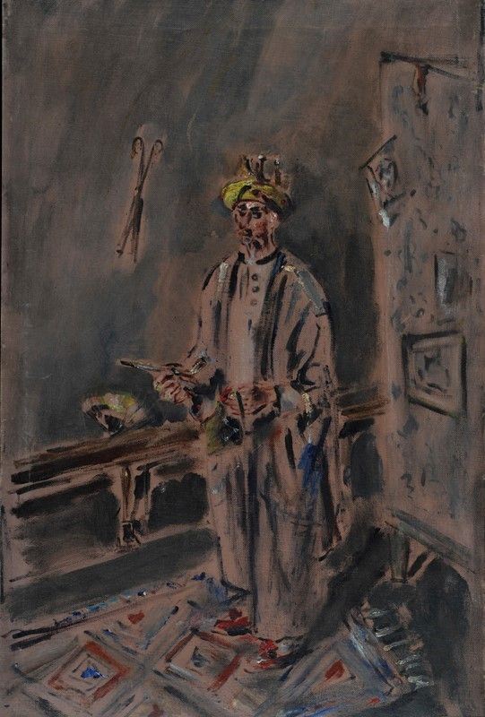Filippo de Pisis : Il turco  (1948)  - Olio su tela - Asta Arte moderna e contemporanea - III - Galleria Pananti Casa d'Aste