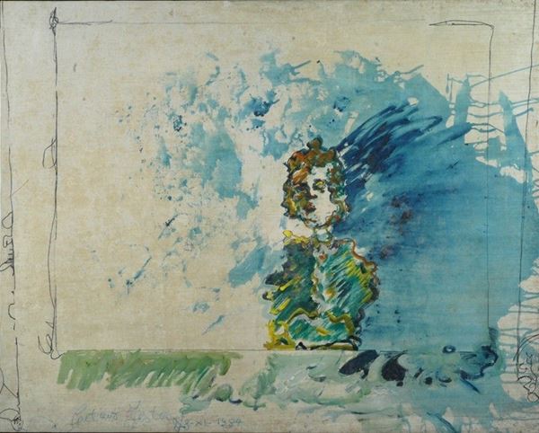 Tano Festa : Senza titolo  (1984)  - Tecnica mista su tela - Asta Arte moderna e contemporanea - III - Galleria Pananti Casa d'Aste