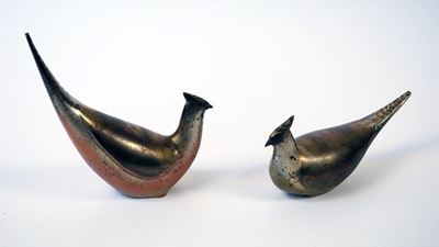 Coppia di Soprammobili a Forma di Fagiani