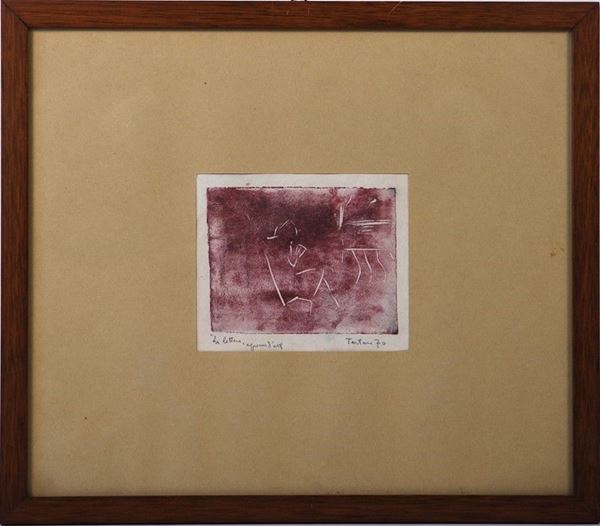 Anonimo, XX sec. : La lettera  (1970)  - Acquatinta - Auction HOUSE SALE - Galleria Pananti Casa d'Aste