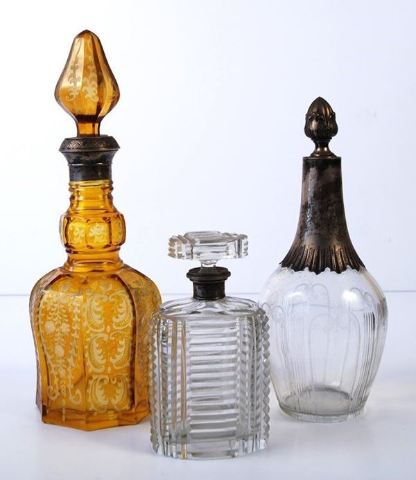 Tre flaconi porta liquore  - Asta HOUSE SALE - Galleria Pananti Casa d'Aste